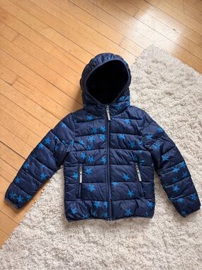 Hanna Andersson Kids Boys Girls Blue Star Puffer jacket Size 5 (110cm)
